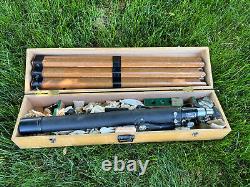 Vintage Monolux Telescope Japan Wooden Case & Accessories Possibly Military