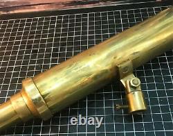 Vintage Nautical Brass Binocular Telescope with Wooden Tripod