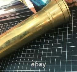 Vintage Nautical Brass Binocular Telescope with Wooden Tripod