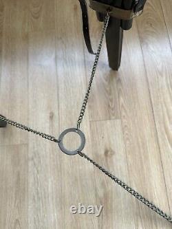 Vintage Nautical Brass Withwood Inlaid Floor Standing Telescope With tripod
