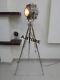 Vintage Nautical Natural Spot Light Floor Lamp With Wooden Tripod Home Decor