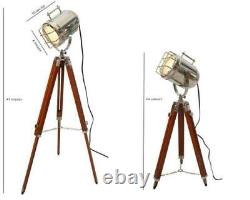 Vintage Nautical Searchlight Marine Spotlight Retro Tripod Floor Lamp Decor GIFT