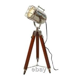 Vintage Nautical Searchlight Marine Spotlight Retro Tripod Floor Lamp Decor GIFT