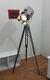Vintage Nautical Searchlight Spot Light With Wooden Tripod Home Decor