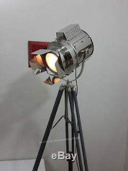 Vintage Nautical Searchlight Spot Light With wooden Tripod Home Decor