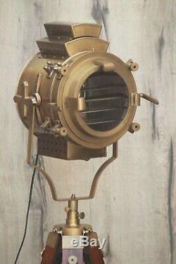 Vintage Nautical Spotlight Tripod Floor Lamp