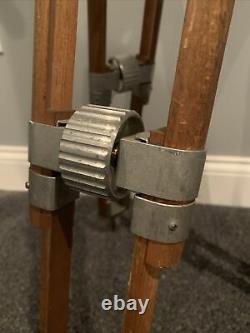 Vintage! O'Connor C-440-0 Wooden Tripod with 100mm Bowl Mount Photography Camera