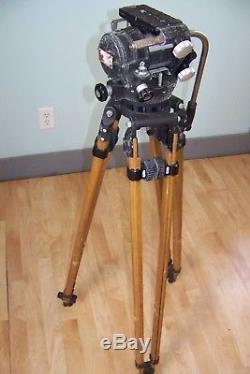Vintage O'connor 50 Fluid Head on C-440-0 Wooden Tripod REDUCED PRICE