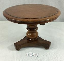 Vintage Oak Tilt Top Miniature Tripod Table. 20cm In Diameter. 25cm In Height