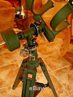 Vintage Orion Black Wooden Telescope Tripod and heavy duty EQ Mount