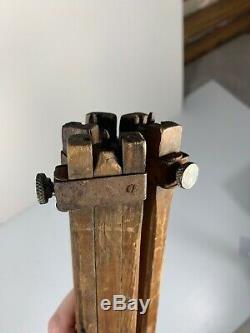 Vintage PANRITE Transit Feet Wood Camera Tripod Universal Head Made In The USA