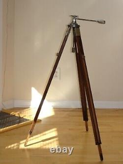 Vintage PANRITE Wooden Wood Camera Tripod with Universal Head Nice