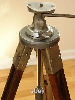 Vintage PANRITE Wooden Wood Camera Tripod with Universal Head Nice