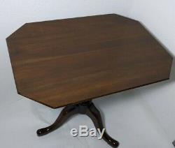 Vintage Pennsylvania House Octagonal End Table Tripod Pedestal Solid Wood