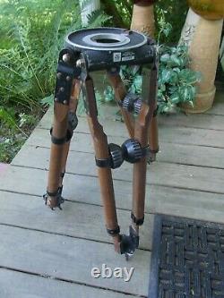 Vintage Professional Wood Movie Camera Cine Tripod Mitchell Arri with Hard Case