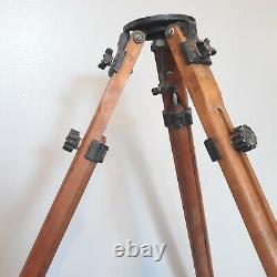 Vintage RIES HOLLYWOOD Tri-Lock Wooden Tripod No. 1200 Model C