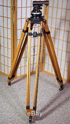 Vintage & Rare ARRI Tripod with 100 mm Ball Head and Wooden Legs