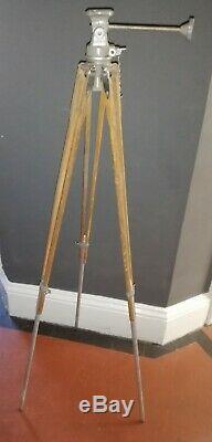 Vintage Rare Wooden & Aluminium W. P. P Camera Tripod