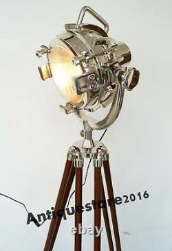 Vintage Retro Studio Floor Lamp Tripod Industrial Spotlight Studio Searchlight