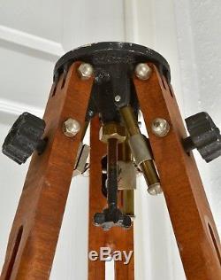Vintage Ries La Empire Devices Wood C Tripod Surveyor Camera Steampunk Mod