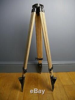 Vintage Russian CCCP wooden surveyors tripod theodolite theatre lamp light