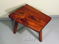 Vintage Rustic Organic Wood Tree Slab Tripod Side End Table Pioneer Furniture VT