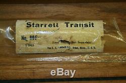 Vintage STARRETT Transit 99F, Wooden Case, Plumb Bob & Starrett TriPod
