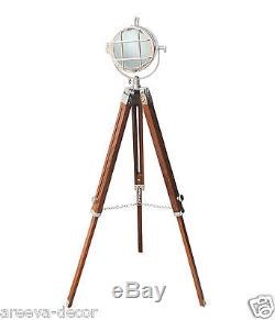 Vintage Searchlight Marine Vintage Look Spotlight Retro Tripod Floor Lamp Decor