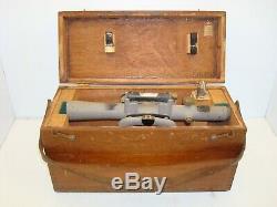 Vintage Sears Craftsman 789 46210 Land Survey Level With Wooden Case And Tripod