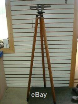 Vintage Sears Craftsman 789 46210 Land Survey Level With Wooden Case And Tripod