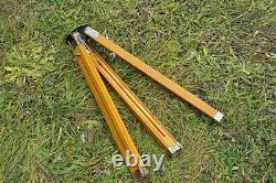 Vintage Soviet Wooden Sliding Tripod Telescopic for Large Format Camera