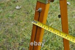 Vintage Soviet Wooden Sliding Tripod Telescopic for Large Format Camera