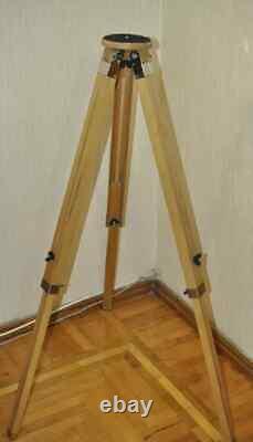 Vintage Soviet Wooden Sliding Tripod Telescopic for Large Format Camera