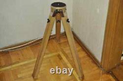 Vintage Soviet Wooden Sliding Tripod Telescopic for Large Format Camera