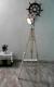 Vintage Spotlight Floor Lamp Wooden Tripod Chrome Finish Spot Light Home Decor