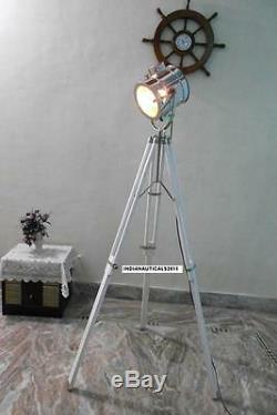 Vintage Spotlight Floor lamp with Tripod stand Chrome Floor Lamp Spot Light