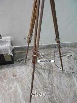 Vintage Stage Searchlight Sisum Wooden Tripod Stand Search Light Studio Lamp