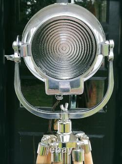 Vintage Strand Electric Patt 123 Theatre Stage Film Floor Light Lamp Teak Tripod