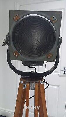 Vintage Strand Theatre Lamp & Wooden Tripod