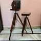 Vintage Style Antique Folding Camera With Wooden Tripod Home Decor Gift