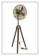 Vintage Style Brass Antique Tripod Fan With Stand Nautical Floor Fan Home Decor