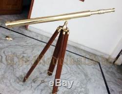 Vintage Style Collectible Brass Marine Tripod Telescope Port Island Antique Gift