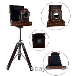 Vintage Style Old Projector Camera With Tripod Wooden Stand Home Decor item