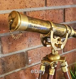 Vintage-Style Telescope Antique Brass With Wooden Tripod Stand Gift Item