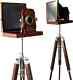 Vintage Style Wooden Camera On Tripod Antique Collectible Floor Home Decor Gift