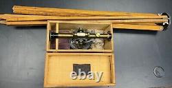Vintage Surveyors Tools- Craftsman 304.1 Transit, D. White Compass, Adj. Tripod