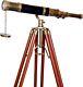 Vintage Telescope Arc Design Adjustable Scope Nautical Floor Standing Antique