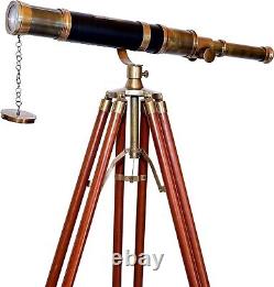 Vintage Telescope Arc Design Adjustable Scope Nautical Floor Standing Antique