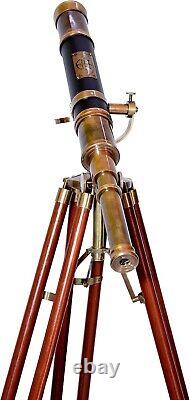 Vintage Telescope Arc Design Adjustable Scope Nautical Floor Standing Antique