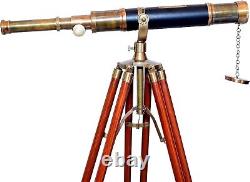 Vintage Telescope Arc Design Adjustable Scope Nautical Floor Standing Antique
